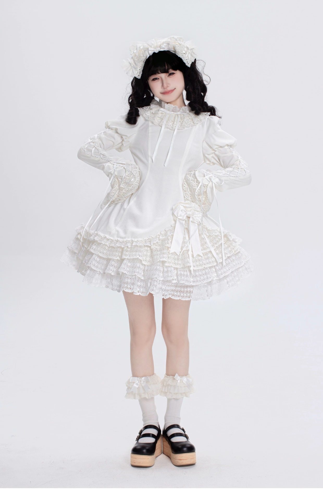This Black White Doll Style Lolita Dress embodies a balance of sweetness and elegance with its refined lace trim and doll-like silhouette. The black and white palette creates a timeless contrast, while delicate details highlight the classic Lolita charm. Designed with a cute yet graceful aesthetic, it is perfect for tea parties, daily outings, or themed gatherings. A versatile piece that captures both playful innocence and the sophistication of traditional Lolita fashion.