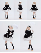 This Black White Doll Style Lolita Dress embodies a balance of sweetness and elegance with its refined lace trim and doll-like silhouette. The black and white palette creates a timeless contrast, while delicate details highlight the classic Lolita charm. Designed with a cute yet graceful aesthetic, it is perfect for tea parties, daily outings, or themed gatherings. A versatile piece that captures both playful innocence and the sophistication of traditional Lolita fashion.