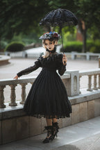 [Pre] Hime Lolita Rose Lace Pure Color Lolita OP Elegant Long Dress