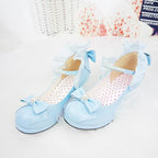 "Whimsical Ballet"&nbsp;— Inspired by the delicate charm of vintage ballet shoes and the playful energy of a candy carnival, these shoes blend soft textures with dreamy details. The combination of bows, laces, and ruffles creates a multidimensional sweet aesthetic, perfect for adding a fairy-tale touch to any Lolita coordinate.