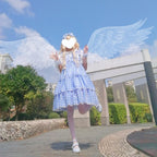 [Pre] Plus Size Sweet Lolita Jumper Dress Plaid Sweet JSK Cute Red Blue Green Black Dress Casual 4XL Lolita Dress Jumper Skirt