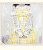 [Pre] Plus Size Sweet Lolita Jumper Dress Plaid Sweet JSK Cute Red Blue Green Black Dress Casual 4XL Lolita Dress Jumper Skirt