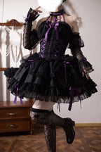 [Pre]Sweet Ballet Style Dance Dress Cross Cute Lolita Hanging Neck Short Dress