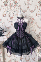[Pre]Sweet Ballet Style Dance Dress Cross Cute Lolita Hanging Neck Short Dress