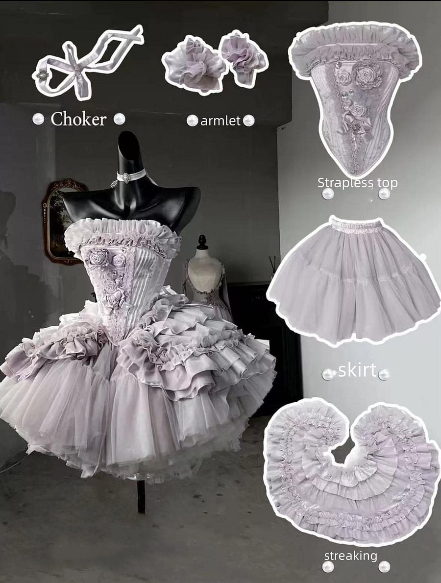 [Pre] White Flower Marriage Heavy jsk Dress Lolita Heavy Gorgeous Model Birthday Party