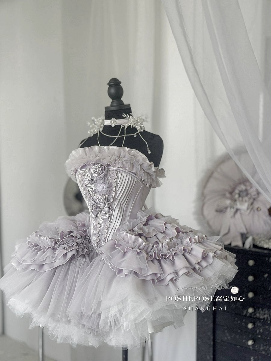 [Pre] White Flower Marriage Heavy jsk Dress Lolita Heavy Gorgeous Model Birthday Party