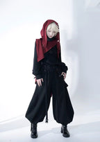 Design Concept:
This unisex Lolita-style black sweatshirt blends dark aesthetics with a modern cool flair. Featuring a sleek stand collar and a relaxed silhouette, it delivers both comfort and edge. The minimalist design is accented with subtle stylish details, making it versatile for casual wear, street fashion, or Ouji-inspired coordinates. Crafted for all seasons, this piece is ideal for layering or wearing as a statement top in everyday outfits.