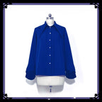 Design Concept:
This Lolita long-sleeve blouse comes in a refined white and Klein blue color combination, designed in a charming small prince style. Crafted for both comfort and elegance, it is suitable for both male and female Lolita enthusiasts. The tailored silhouette and classic design make it perfect for daily wear, tea parties, or casual Lolita gatherings.