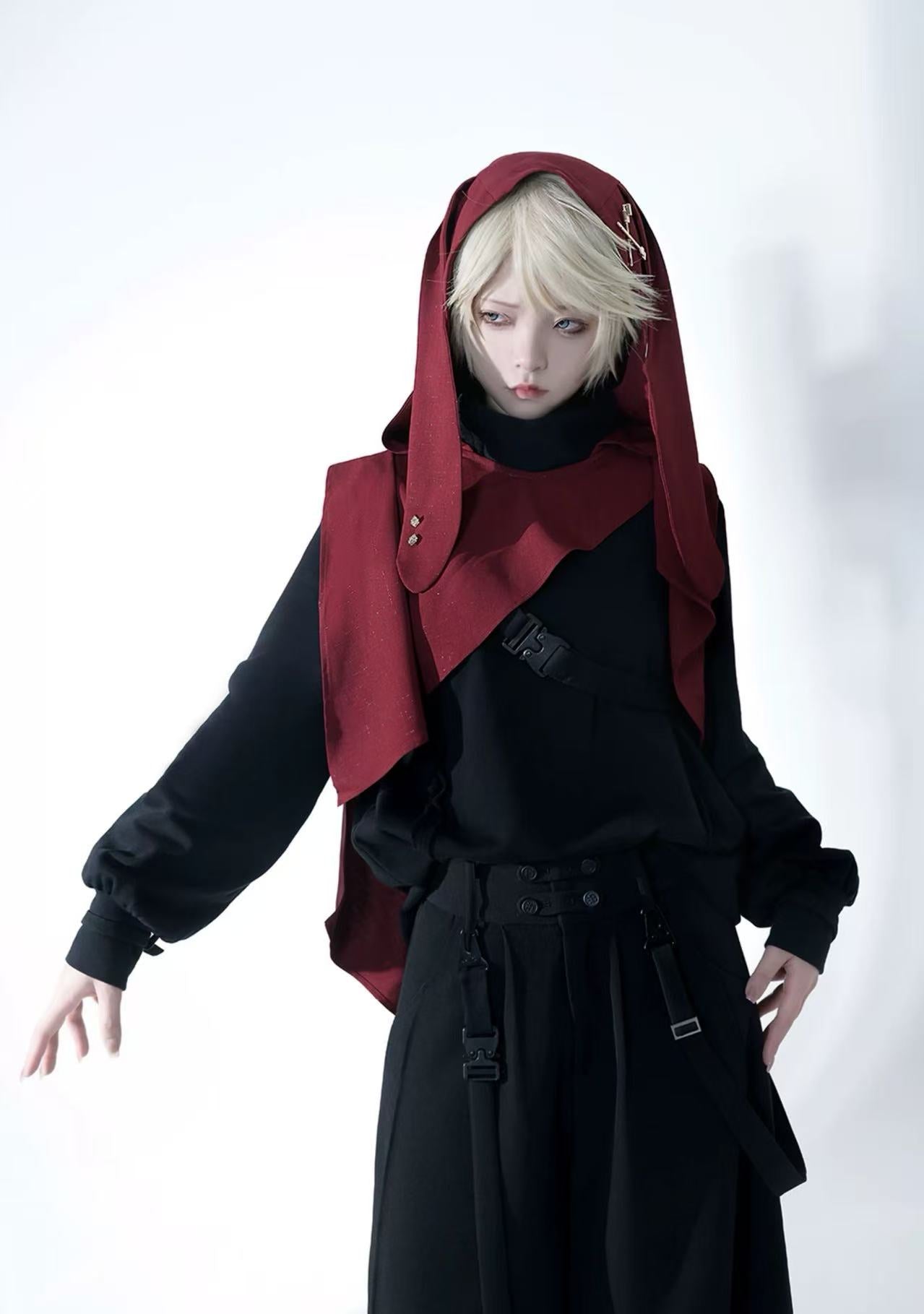 Design Concept:
This Ouji Fashion Lolita cloak in a striking red tone combines elegance with a bold, cool aesthetic. Designed with a flowing cape silhouette, it enhances the prince-style charm while maintaining a refined edge. The loose yet structured cut ensures comfort and versatility, making it suitable for daily wear, stage outfits, or special gatherings. A statement piece that captures both sophistication and a handsome aura, perfect for those seeking a dramatic and stylish look.