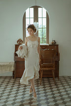 Prom Goth Dresses JSK Simple Classic Light Lolita Fishtail Dress Lace Long