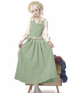 Qi Lolita Han Element Lolita Dress French Lolita Green Elegant Op Princess Dress