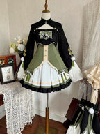 Qi Lolita Sweet Lolita Cute Panda Lolita Dress Embroider Long Sleeved Dress
