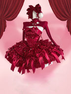 Sweet Loita Red Christmas Fall and Winter Suit Dress Lolita Daily Coat Dress JSK