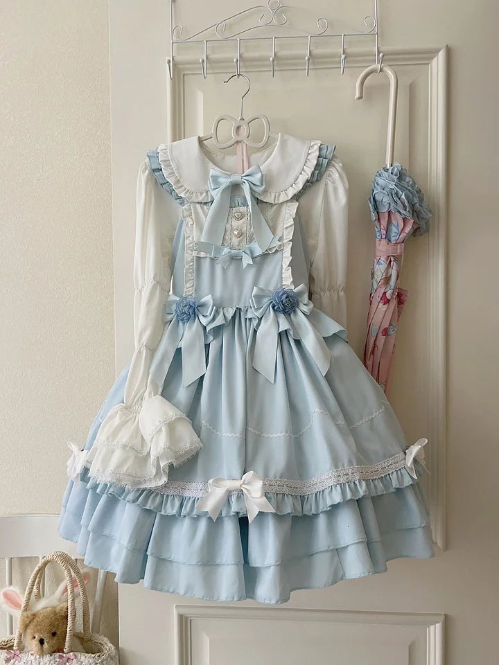 Red Cute Sweet Autumn and Winter Dress Lolita Princess Dress Cake Dress JSK