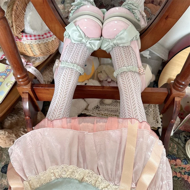 Round Head Cute Bow Women's Shoes Lolita Big Head Doll Shoes Single Shoes