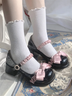 Round Head Cute Bow Women's Shoes Lolita Big Head Doll Shoes Single Shoes