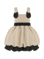 Shaun the Sheep Lamb Fur Suspender Dress Cute Sweet Lolita Dress Autumn Winter