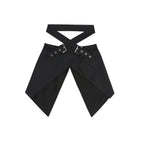 Simple Goth Suit Cool Girl Lolita Long Sleeve Shirt Set Black-white