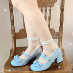 Lolita Shoes Japanese Leather Elegant Mary Jane Fairy Style High Heels Summer