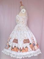 Simple and Generous Lolita Lace Dress Sweet Lolita Rabbit Prints JSK Casual Coord