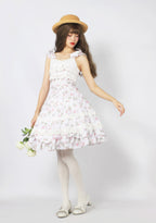 Solid Color Lolita Sweet Dress Cotton Lace Dress JSK