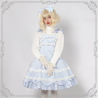 Solid Color Lolita Sweet Dress Cotton Lace Dress JSK