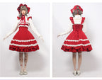 Solid Color Lolita Sweet Dress Cotton Lace Dress JSK