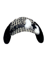 Lolita Hair Accessories Subculture Puppy Bone Hat Cute Plaid Beret Headgear