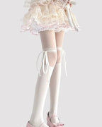 Sweet Ballet Lolita Stockings Bow Lace Strap Tights Socks Lolita Accessories