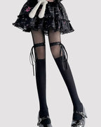 Sweet Ballet Lolita Stockings Bow Lace Strap Tights Socks Lolita Accessories