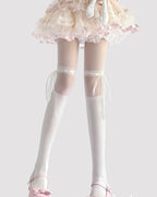 Sweet Ballet Lolita Stockings Bow Lace Strap Tights Socks Lolita Accessories