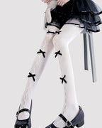 Sweet Bow Hollow Out Tights Japanese Kawaii Stockings Lolita Accessory Lolita Accessories