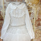 Sweet Bow Printed Pink Green Dress Lolita Strap Skirt JSK