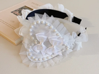 Sweet Bow White Japanese Lolita Accessories Hair Band