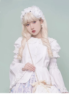 Sweet Bow White Japanese Lolita Accessories Hair Band