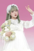 Sweet Bow White Japanese Lolita Accessories Hair Band