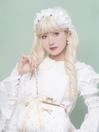 Sweet Bow White Japanese Lolita Accessories Hair Band