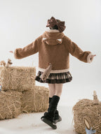 Sweet Brown Plush Warm Coat Cute Bear Autumn&Winter Lolita Coat