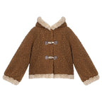 Sweet Brown Plush Warm Coat Cute Bear Autumn&Winter Lolita Coat