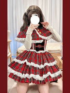 Sweet Cape Low Waist Ancient Wind Suit Lolita