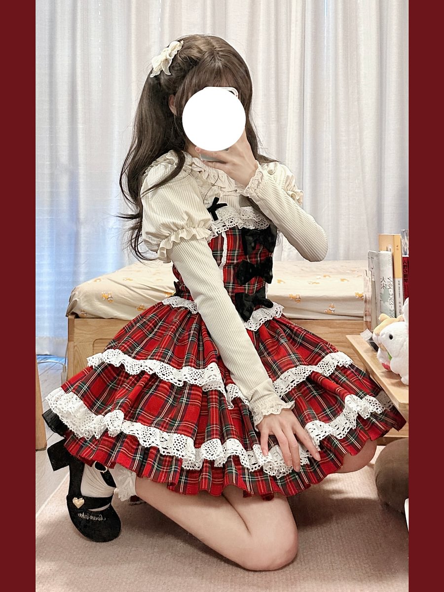 Sweet Cape Low Waist Ancient Wind Suit Lolita