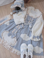 Sweet Cloud Lolita Long Sleeve Dress Cute Corduroy Dress in Fall Winter