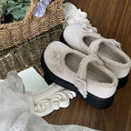 Sweet Furry Lolita Shoes for Girls Winter Shoes