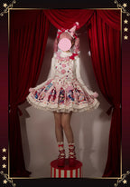 Sweet Goth Lolita Dark Blue Black Doll Printed Short Dress Skirt Cake Dress Spring Halloween
