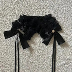 Sweet Headwear Lolita Hairband Ruffle Lace Pearl Bowknot Headband Doll Hair Accessory Lolita Outfit