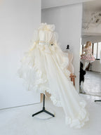 Hime Lolita Light Yellow Lace with Bow Princess Dress