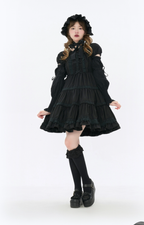 Sweet Light Yellow Lolita Short Bubble Sleeve Dress OP