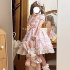 Sweet Light Yellow Spring Summer JSK Lolita Dress Layer Cake Skirt