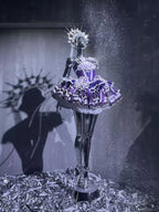 Sweet Lolita Ballet Gothic Purple Cake Dress: Purple-Toned Birthday Gown Ruffle Dress