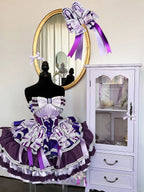 Sweet Lolita Ballet Gothic Purple Cake Dress: Purple-Toned Birthday Gown Ruffle Dress